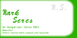 mark seres business card