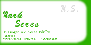 mark seres business card